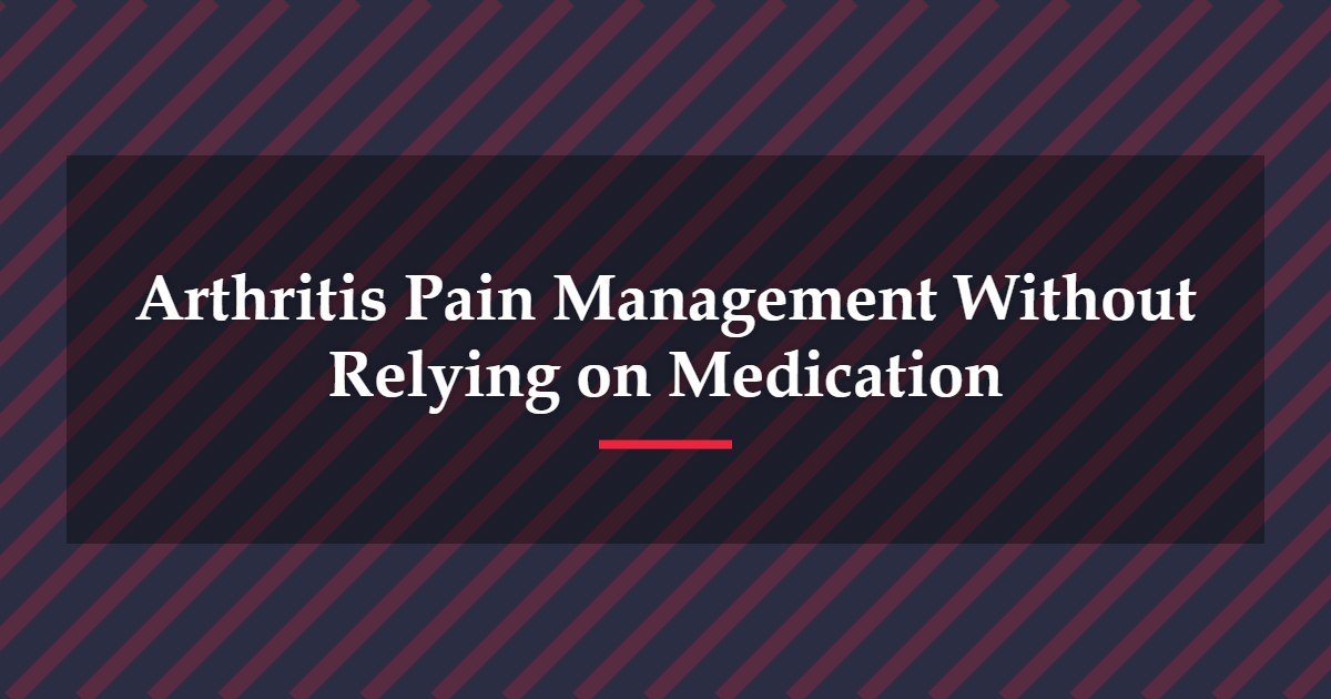 arthritis pain management